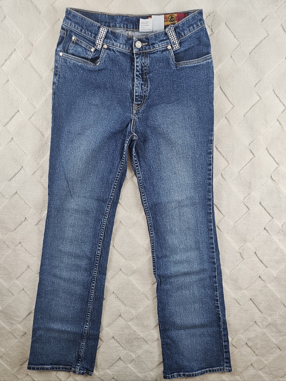 Lawman Western Slim Straight Jean Juniors 9 Blue Denim Western Rodeo Cowgirl